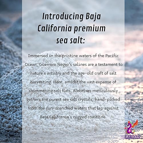 Miniatura 3 de Alebrixes - Sal marina de Baja California de grado premium, 14 onzas (14.11 oz)  Sal marina 100% natural sin refinar  Sal de Mar de Baja California