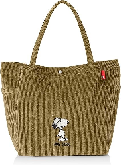Amazon ルートート スヌーピー Snoopy コーデュロイ Ip デリマルシェ Peanuts 7a 17 レディース カーキ Rootote ルートート トートバッグ