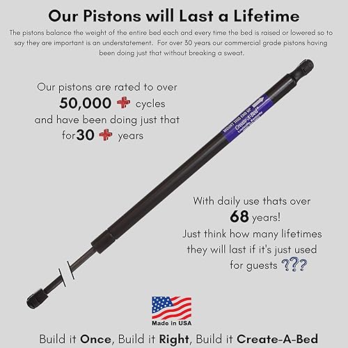 Miniatura 4 de Create-A-Bed Kit de cama Murphy Deluxe de tamaño completo, horizontal