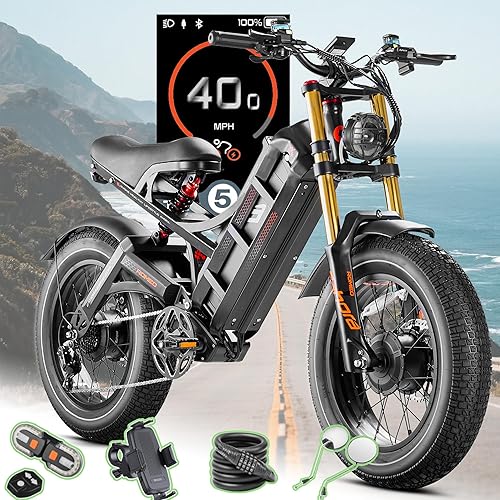 eAhora Romeo Pro 3/2 [2026] 46-50 Mph Electric Bike for Adults, Peak 5600W Dual Motor Ebike, 60V/52V 80Ah/70Ah 250 Miles Long Range E Bike, 26”*4.0 Fat Tire Air Full Suspension Off-Road E-Bike