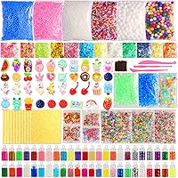 CityActs Slime Accessories Kit for Kids: 39 Charms, 48 Glitters, Foam Balls, Sequins & More - Craft Mix-Ins (No Slime/Glue)