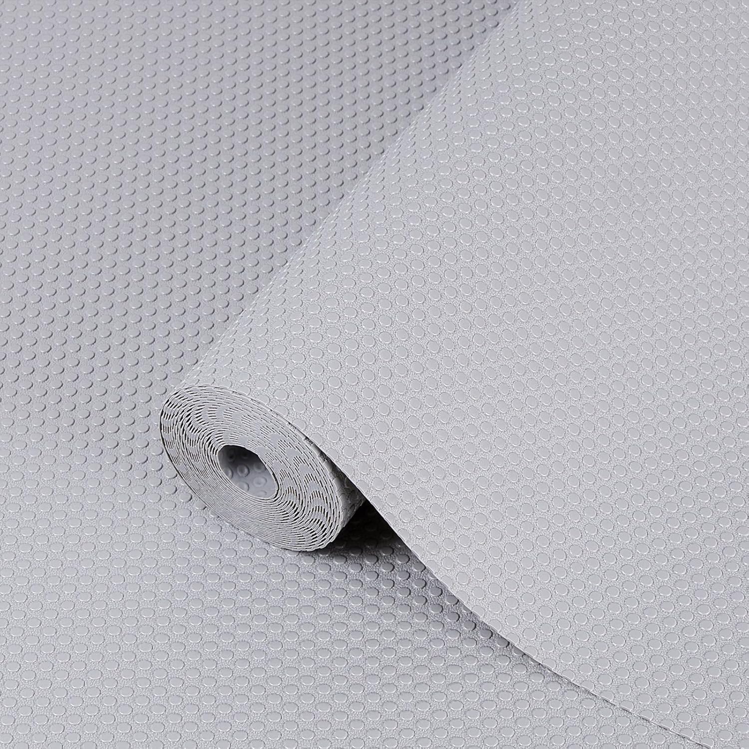 Shelf Liners, 20in x 20ft Kitchen Drawer Mats, Non-Adhesive EVA Cupboard Protector, Cabinet Lining (Light Gray/Dot) Light Gray Dot 20"W x 240"L