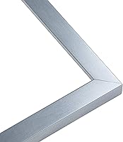 Vista 4 de Marco de 28 x 36 pulgadas de madera de peltre plateado con plexiglás acrílico UV, parte trasera de tablero de espuma y accesorios incluidos