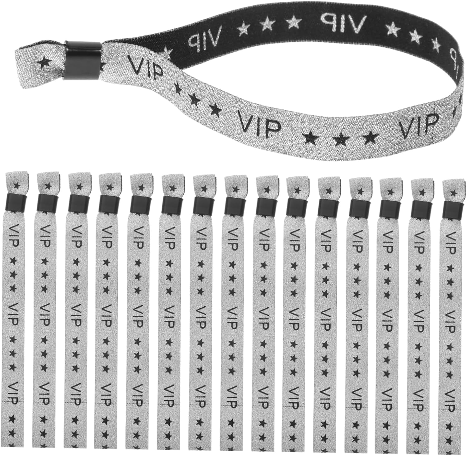 100pcs VIP Fabric Wristbands for Events Custom Identification Wristbands for Concerts Parties and Weddings Sturdy Cloth Wrist Bands for Admission and Activities