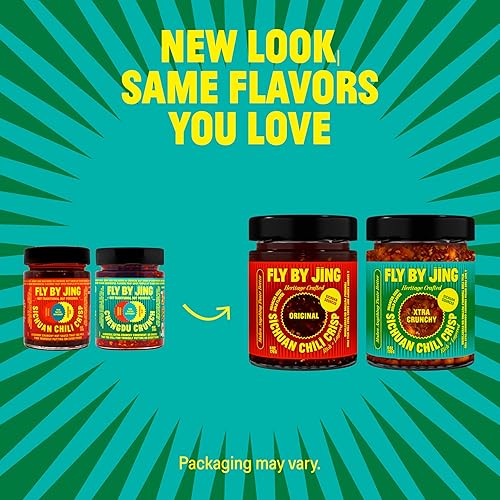 Vista 16 de FLYBYJING - Paquete Spicy Duo de salsa Sichuan Chili Crisp prémium y Xtra Spicy Chili Crisp, rica en umami, sin gluten, sin OMG, eleva el sabor