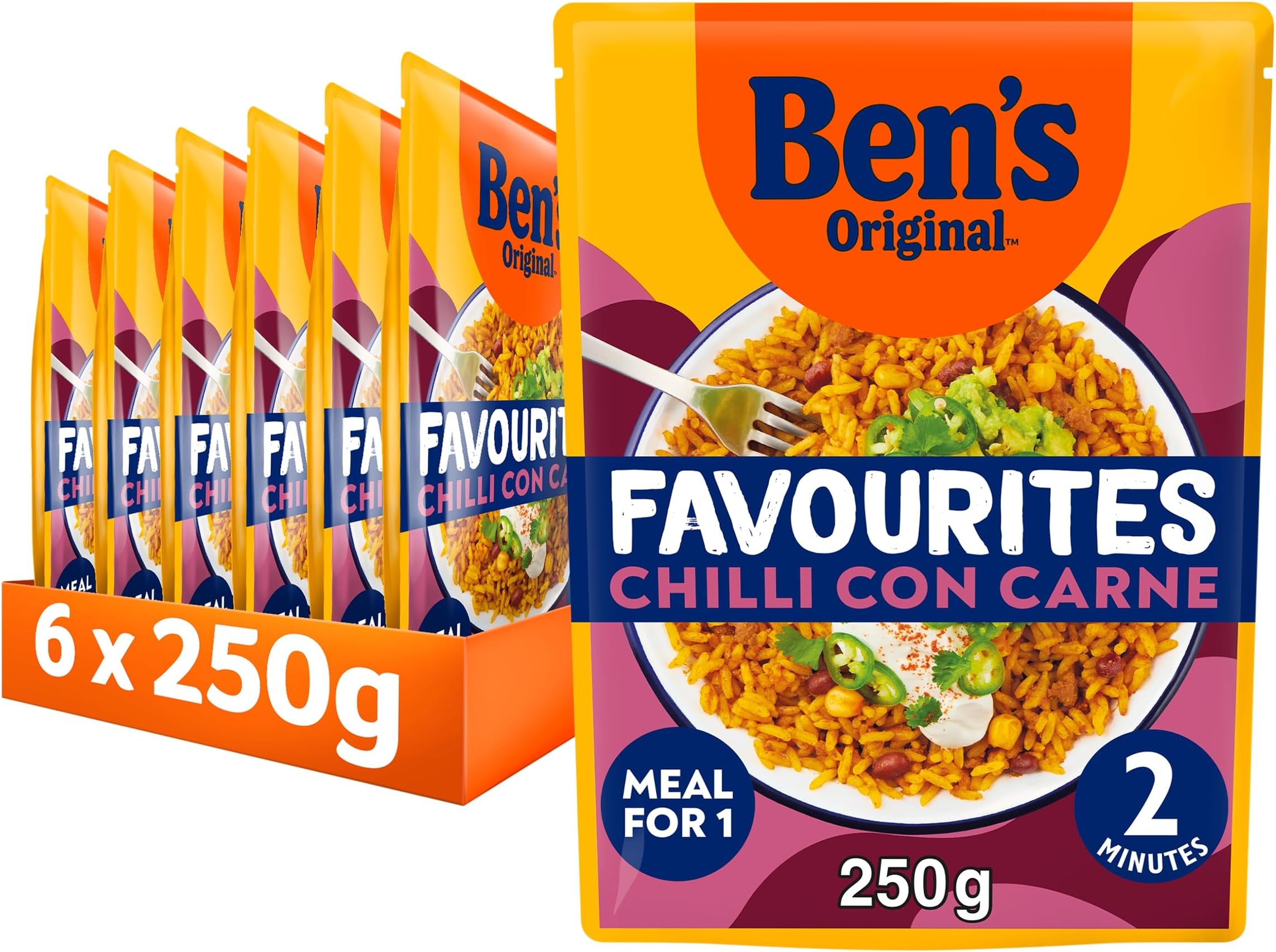 Favourites Risotto Chilli con Carne Pouch, Bulk Multipack 6 x 250g