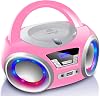 Portable CD player Boombox CD/CD-R USB FM Radio AUX-In Headphone Jack CD Player LED Disco Lights Children Radio CD Radio CD Radio Stereo Compact System