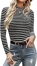 Aottori sous Vetement Thermique Femme Haut Thermique col Roulé Manches Longues Chauds sous-Vêtements Thermiques Léger sous Pull Thermique Haut T-Shirt Hiver Automne