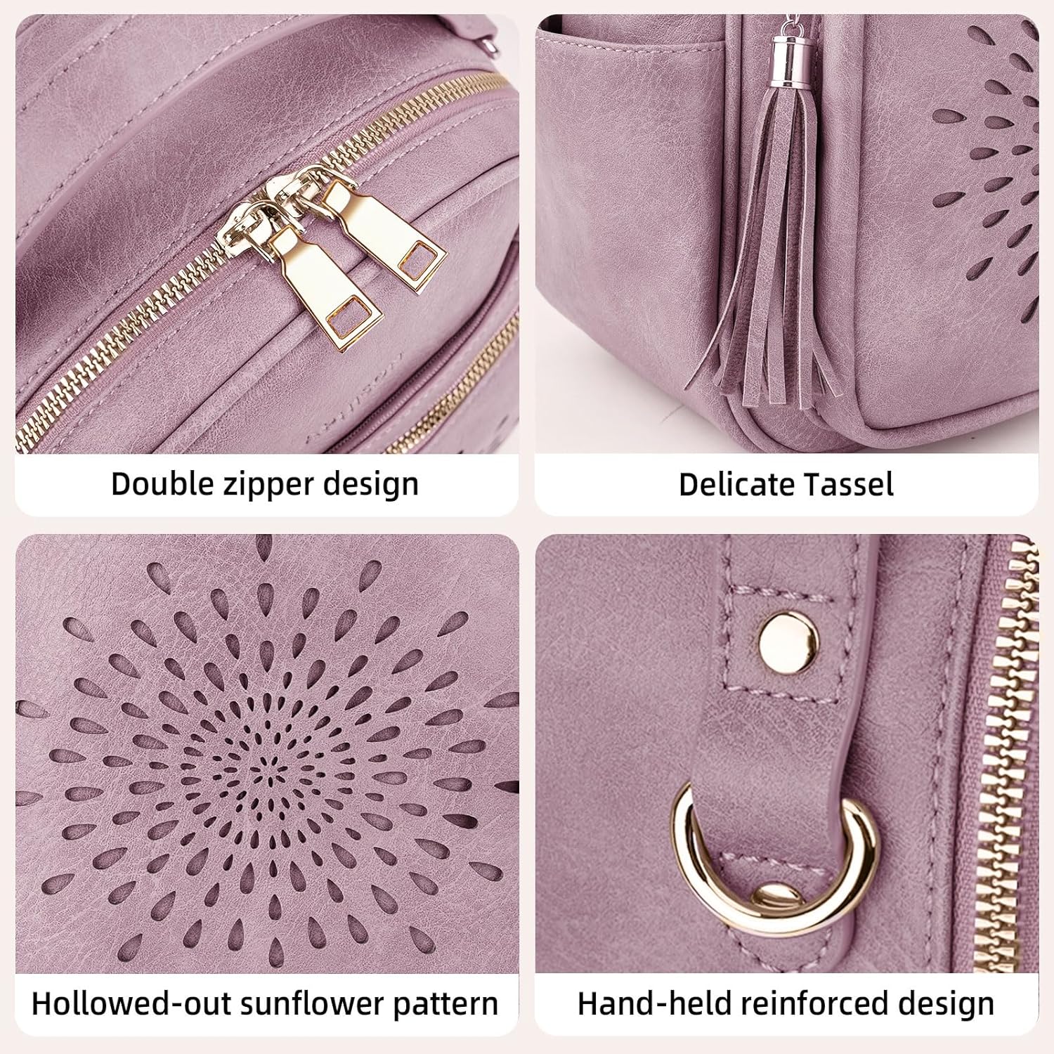 APHISON Small Backpack Purse for Women Cute PU Leather Mini Backpacks Ladies Casual Lightweight Travel Daypack Waterproof - Image 5