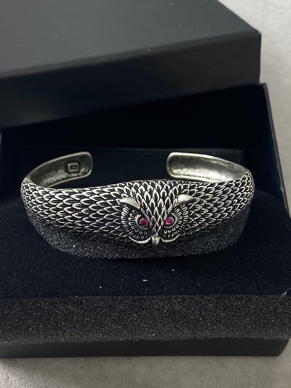 Silver Owl Bracelet, Owl Cuff Bracelet, Adjustable Bracelet, Unisex Eagle Bracelet, 925k Sterling Silver Bracelet, Gift For Her