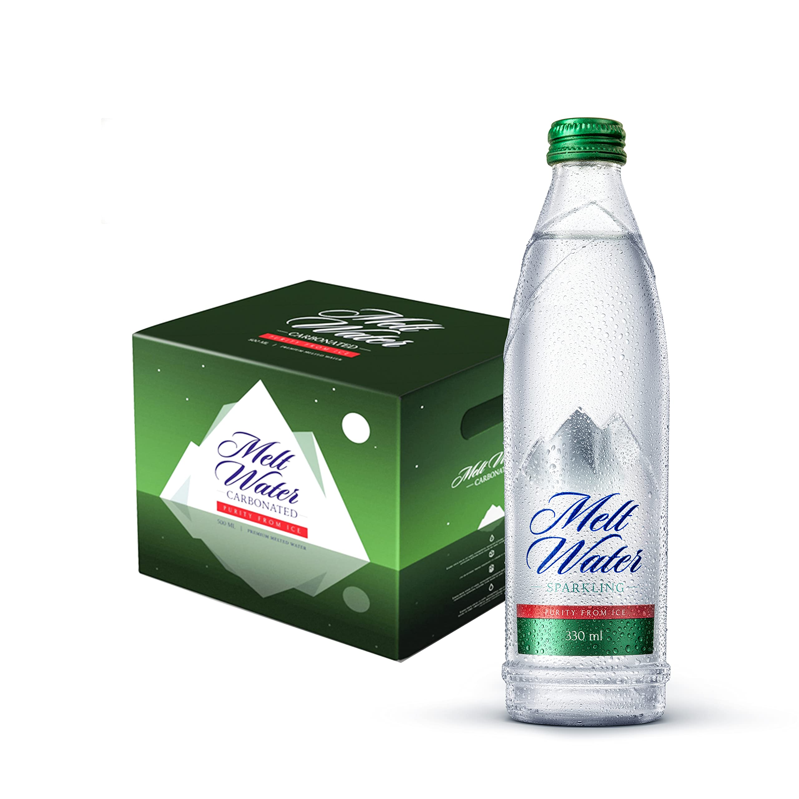 Buy Melt Sparkling Water, Glass Bottle 330ML Pack of 24 Sparkling