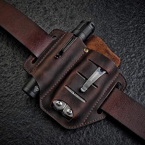 Miniatura 4 de VIPERADE PJ8+PJ11 funda de cuchillo de cuero, funda de linterna, funda de mutitool