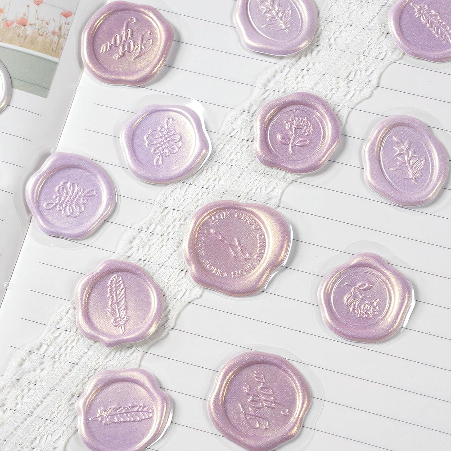 YLWX 30 Calcomanías Adhesivas Para Sello De Cera, Invitaciones De Boda En Relieve, Para Fiestas, Tarjetas Nupciales Del Día De San Valentín, Calcomanías Para Sello De Sobre (color Dorado, Tamaño