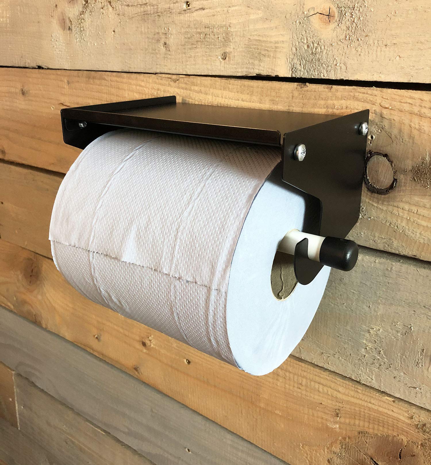 Distributeur de rouleaux de serviettes bleu monté au mur, support de rouleau bleu avec étagère de rangement, distributeur et support industriel de serviettes en papier, idéal pour bureau
