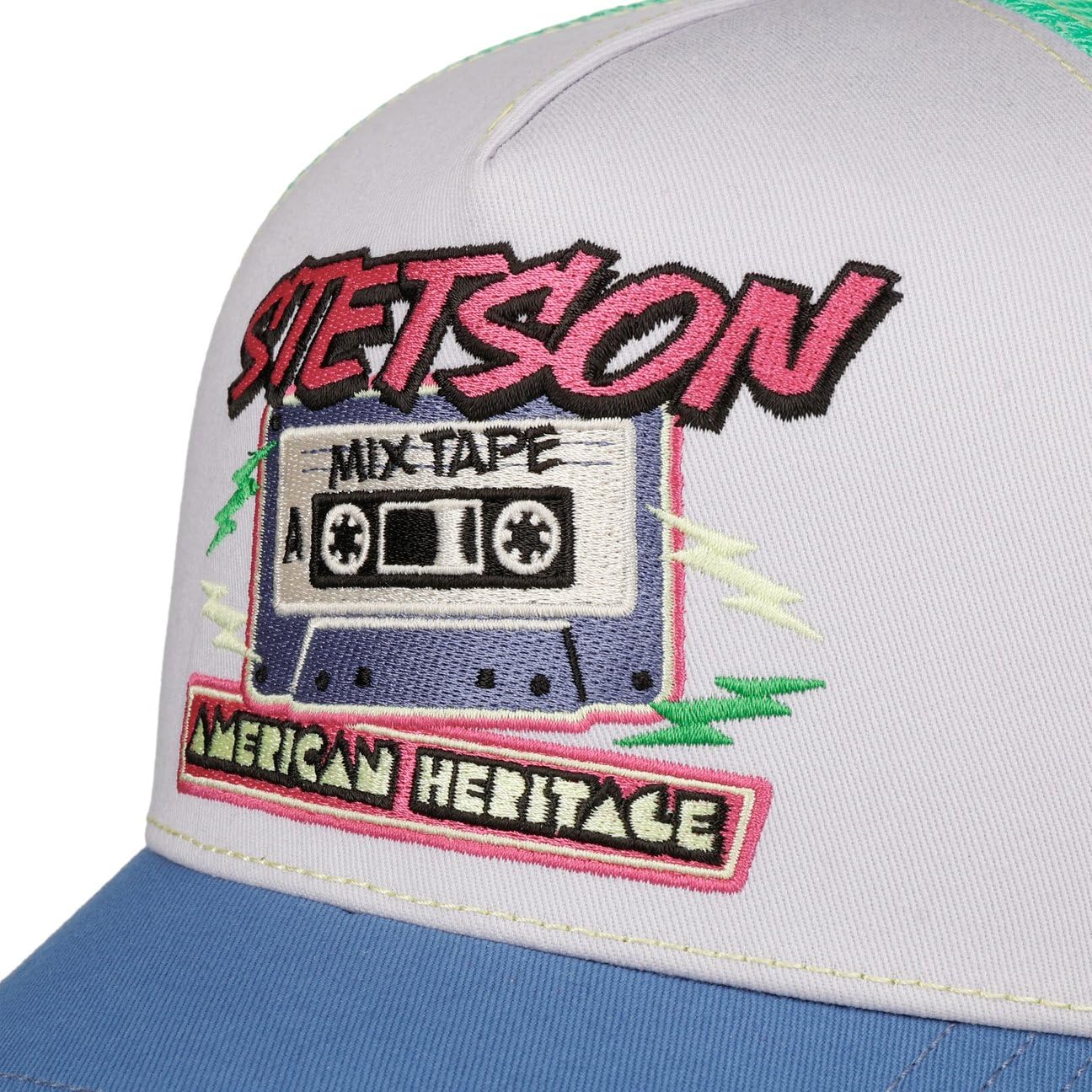 Stetson Mixtape Trucker Cap Basecap czapka baseballowa czapka z siateczką dla kobiet/mężczyzn – snapback, z daszkiem, na wiosnę, lato, jesień, zimę, wiosnę
