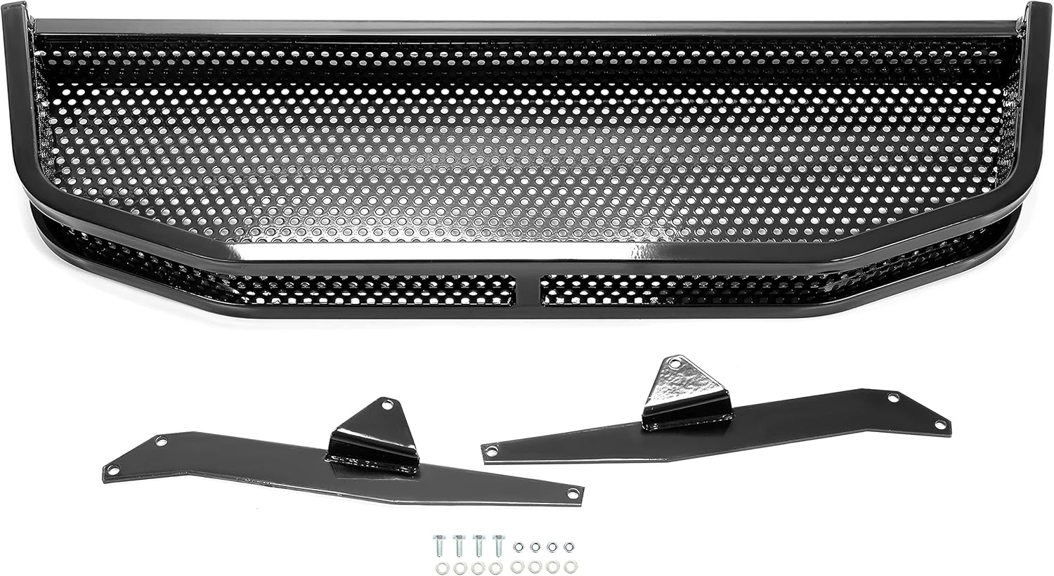 HECASA Front Cargo Basket Compatible with All Yamaha Golf Cart 1995-2007 G14-G22 Gas and Electric Models Storage Brackets Mounting Heavy Duty Black