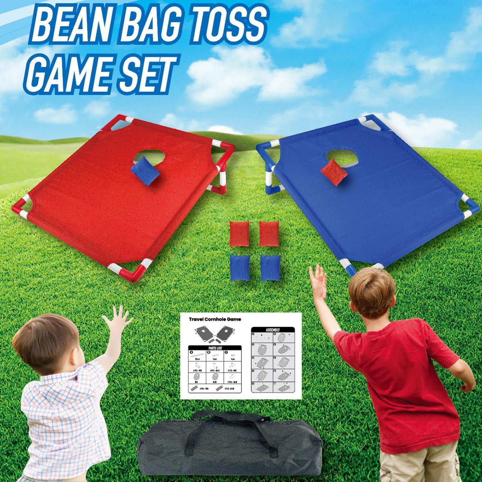 Cornhole Juego Infantil - Tabla Plegable Con 8 Bolsas | Lanzamiento