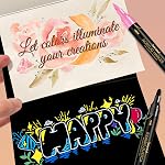 Art+soul 24 Colors Acrylic Paint Pens-Dual Tip Markers, Vibrant, Long Lasting Colors that Dry Quickly, Ideal for Canvas, Paper, Glass, Ceramic, Wood, and Rock