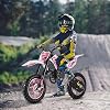 50CC Kids Dirt Bike,2-Stroke Gas Powered Motocross Motorcycle for Boys & Girls Ages 8-12,Upgrade Pit Bike Mini Motorcycle for kids,Off-Road Mini Bike with Dual Disc Brakes & 40KM/H Max Speed