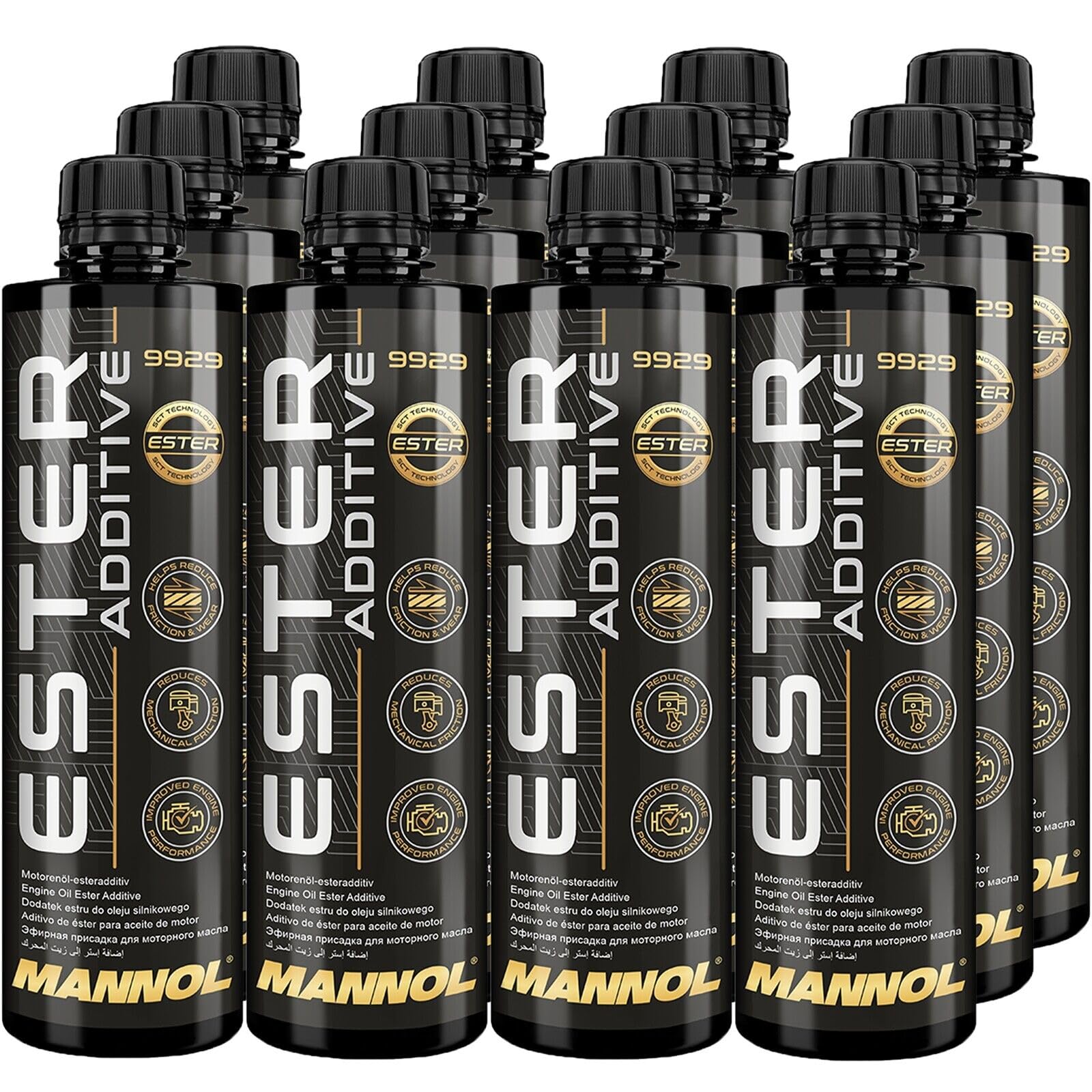 MANNOL 12x 450ml, 9929 Ester Additive Motoröl Zusatz Gruppe V