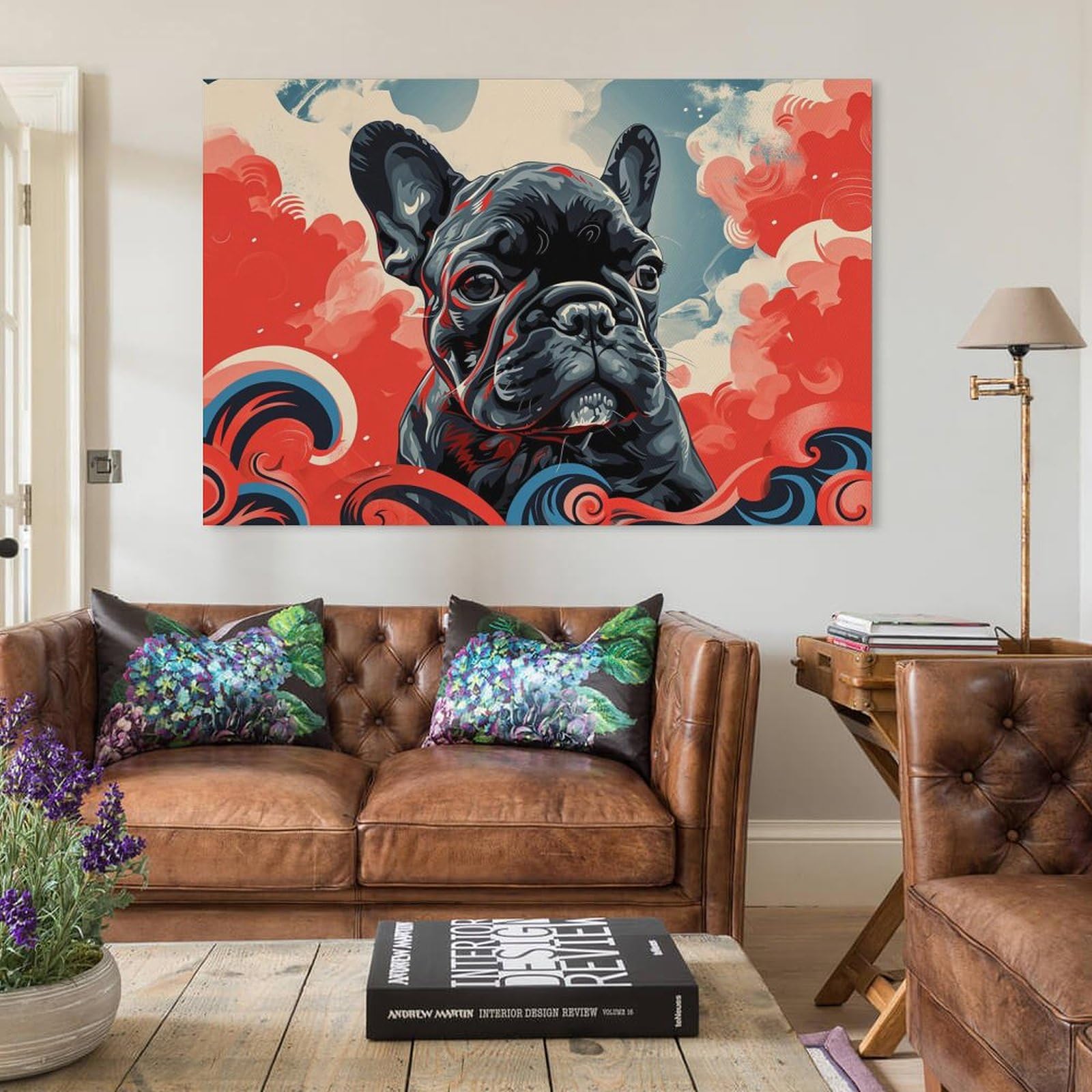 額付き銅版画応用絵画 フレンチブルドック 額付き銅版画応用絵画 title