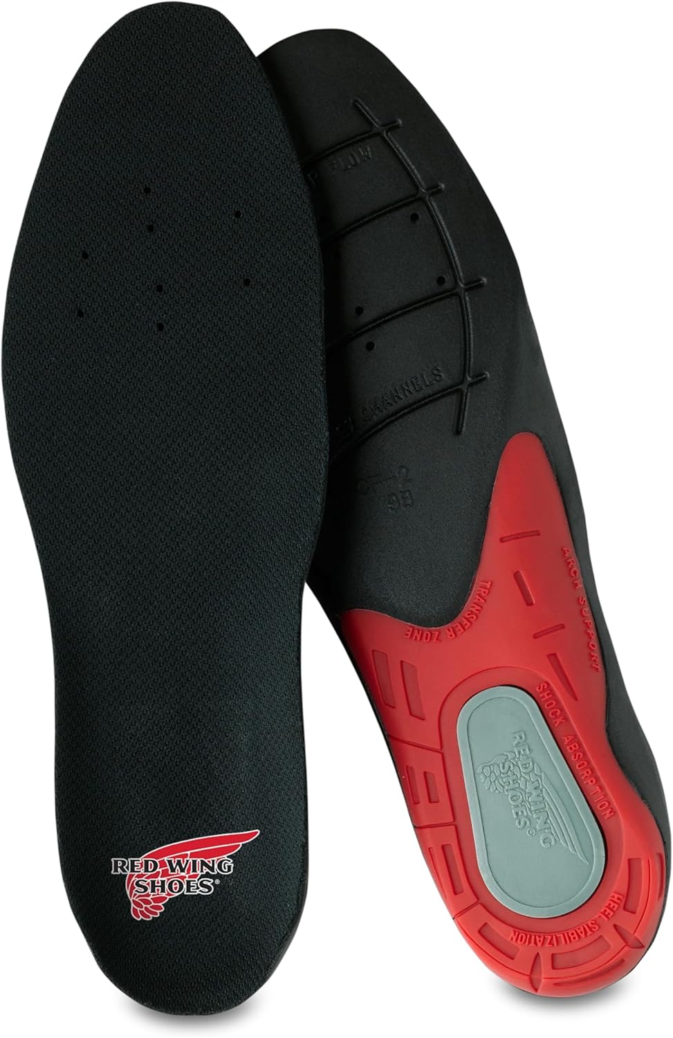 Red Wing Shoes RedBed Footbed Insoles, Molded Arch, Gel Heel Pad, 12 Medium