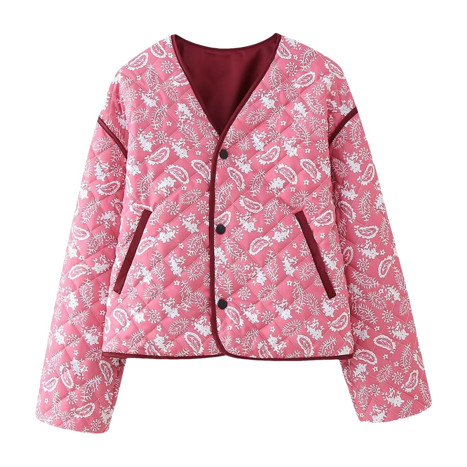 Manteau matelassé avec devant ouvert style petit pull polaire