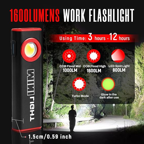 lexall Mini Flashlight 2 Pack Slim Flashlight
