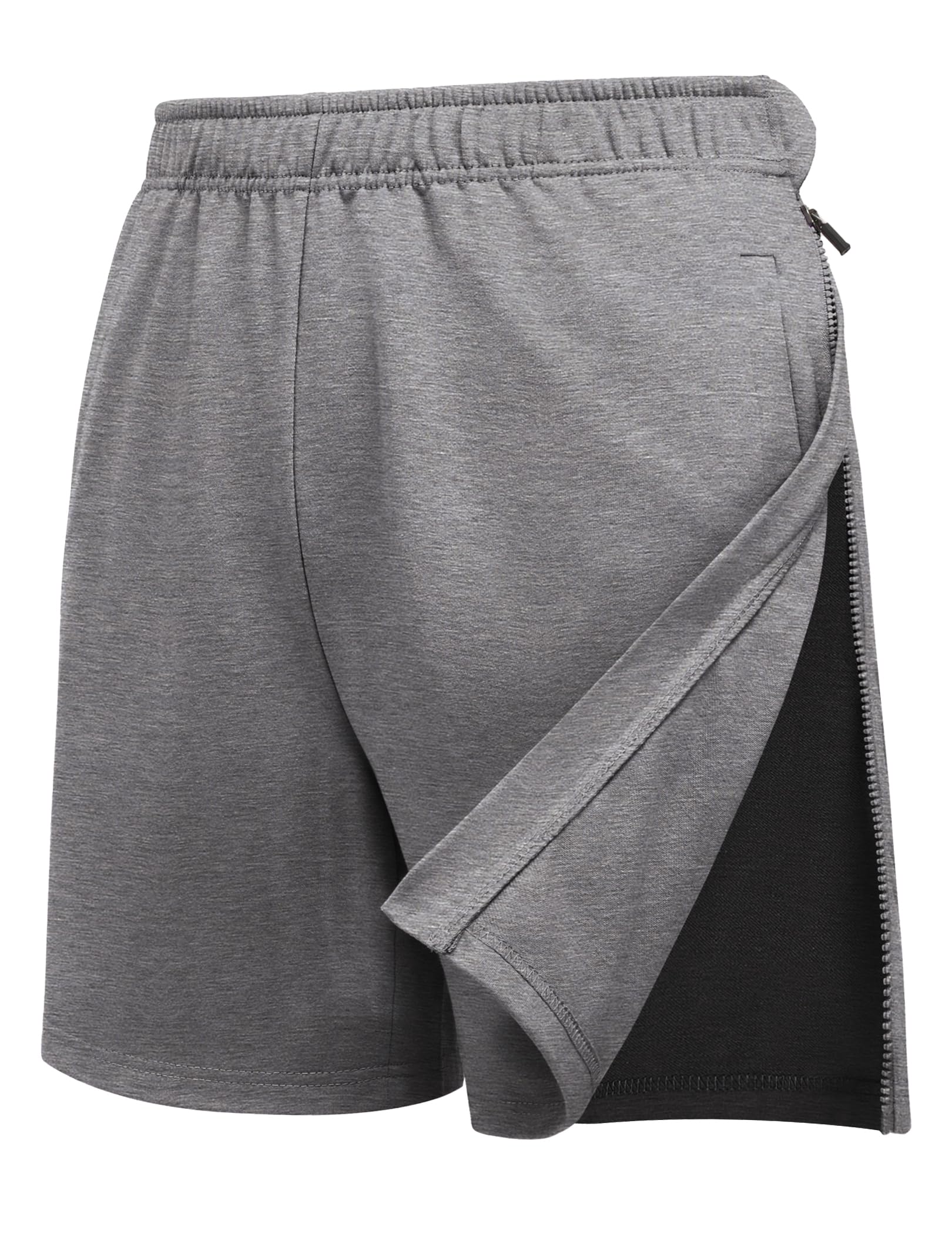 Deyeek Women Tear Away Shorts Adaptive Cotton Athletic Shorts Hip Replacement After Knee Surgery Recovery Pants with Pockets