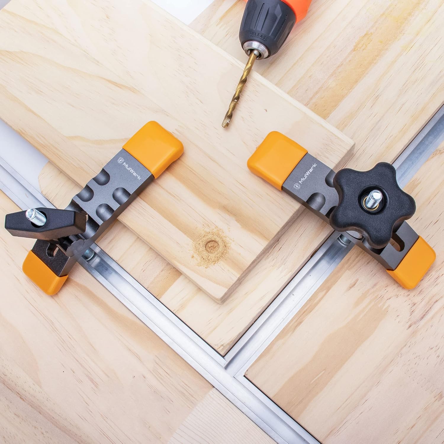 20pcs T-Track Hold Down Clamps-2 pack & T-Bolt Kit, 5-5/8"L x 1-3/8"Width-Woodworking and Clamps - Quick-Changing Design-Practical T Track Accessories - - 