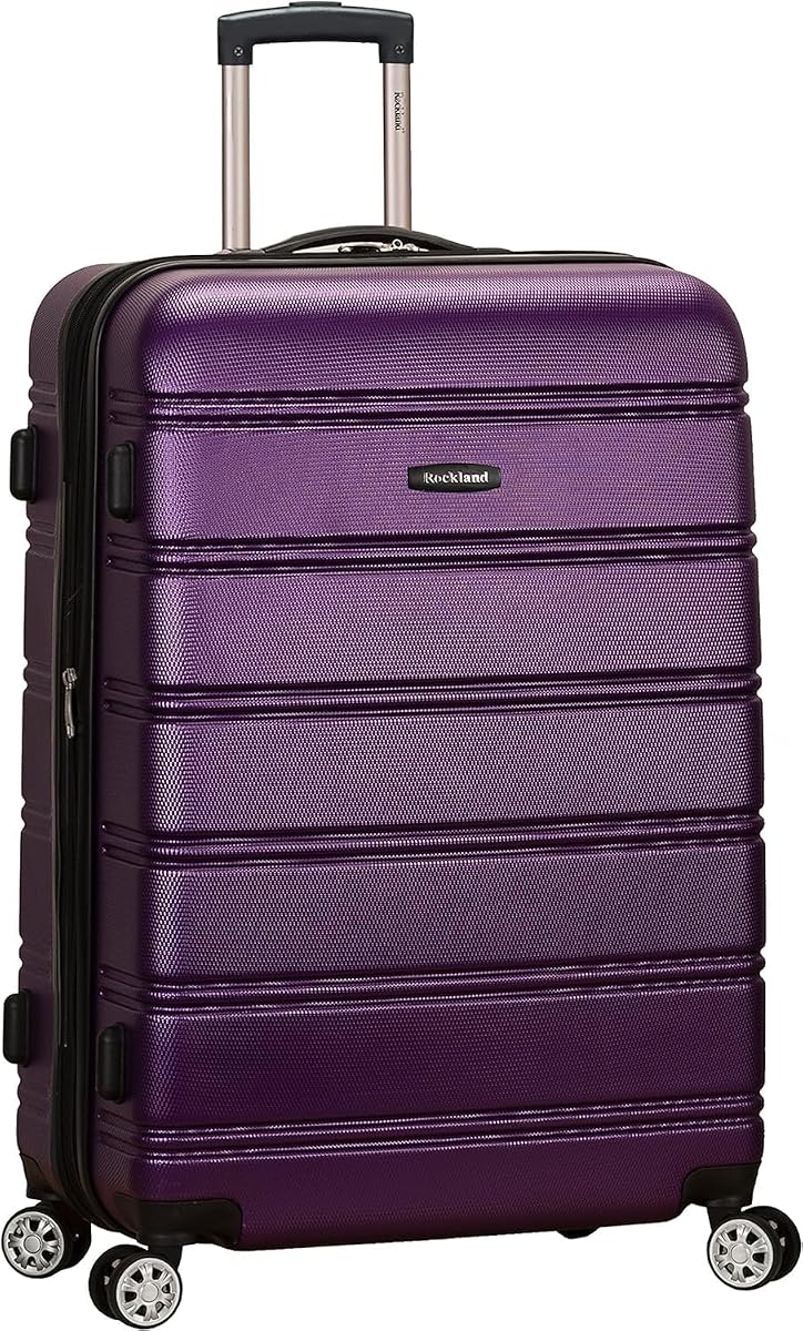 Melbourne Hardside Expandible Spinner Wheel Luggage, Mediano 24", Morado