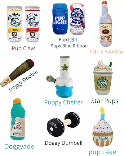 Miniatura 7 de Nestpark Chill Pup - Juguete divertido para perro, juguete de peluche parodia chirriante y arrugado para perros