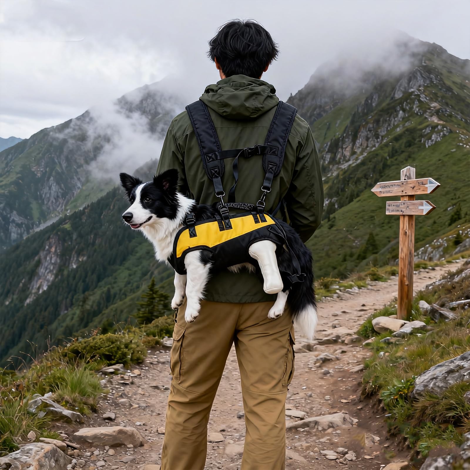Toddmomy Zaino Porta-Cani da Ciclismo Doppia Tracolla Regolabile e Rete Traspirante, Borsa da Viaggio per Animali Domestici Adatta a Passeggiate e Gite in Montagna