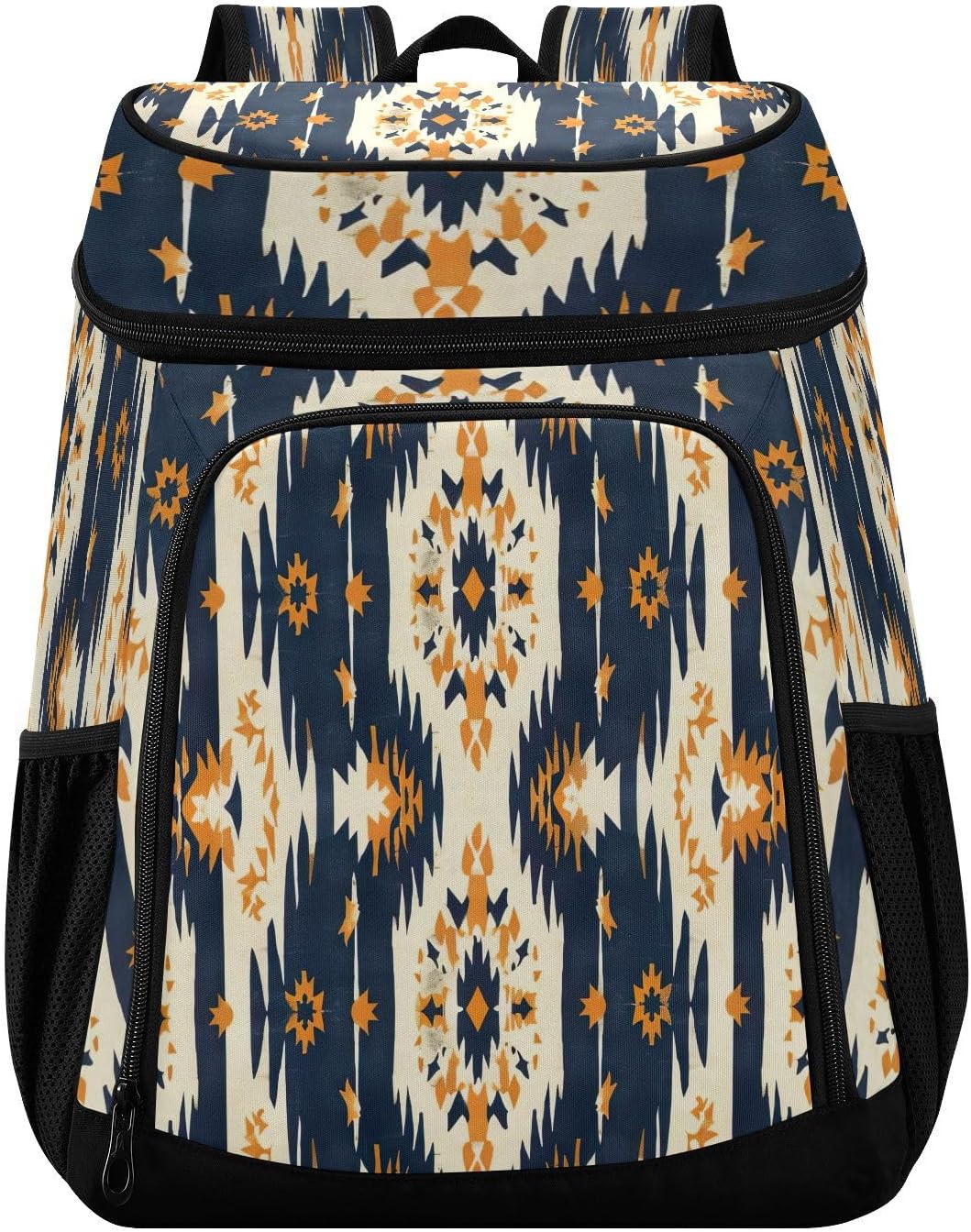 Light Yellow Pattern Cooler Backpack 36 Cans Leakproof Waterproof Backpack Cooler Bag Beach Accessories Travel Camping Fishing Backpack for Women Men