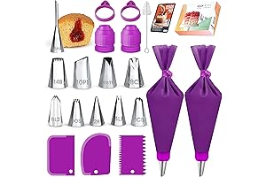 RFAQK Cupcake Kit - Complete Piping and Decoration Tool Set with eBook