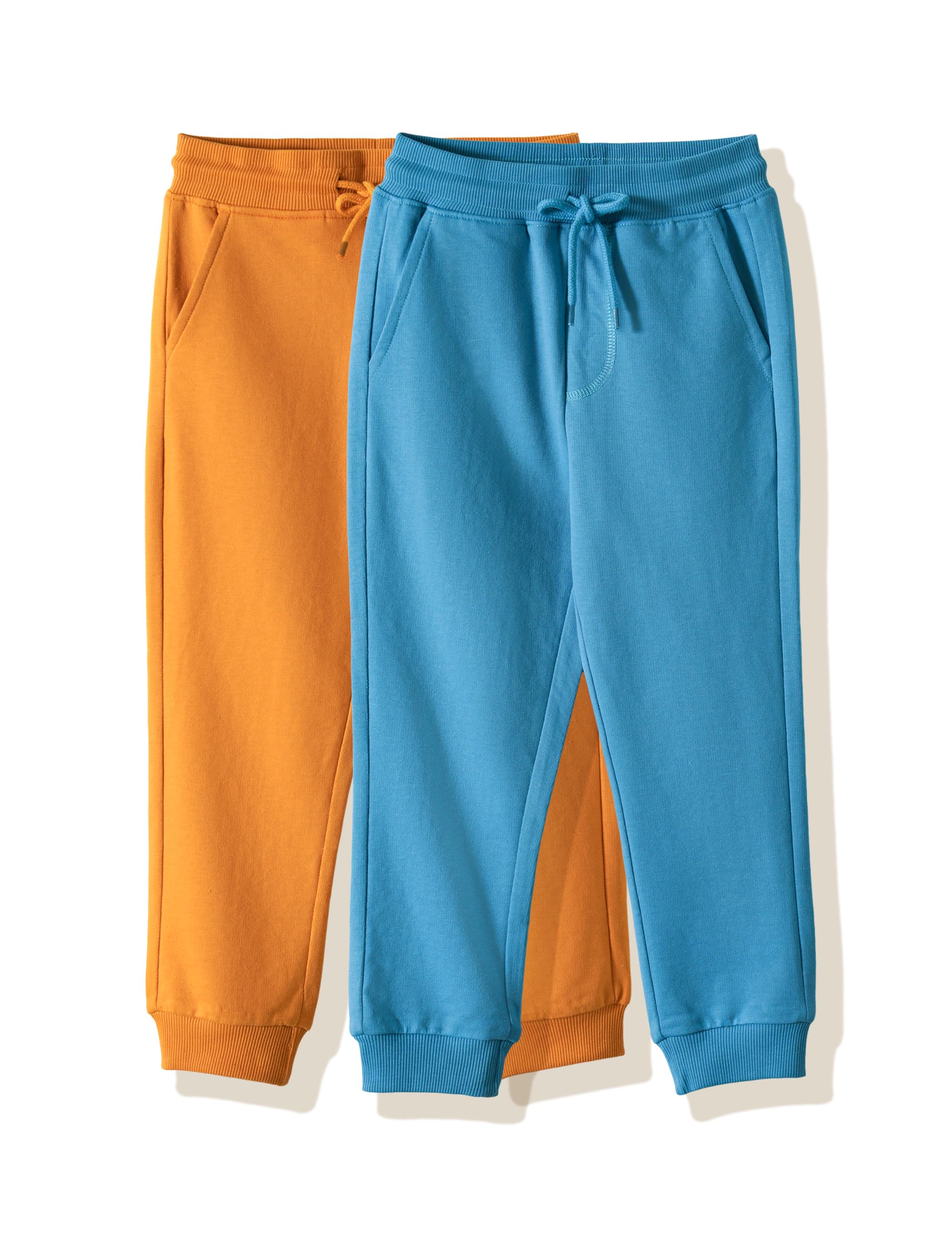 Amazon Brand - Symbol Boys Cotton Rich Stretchable Knit Terry Track Pants Joggers | Age 2-14 Years-image-49