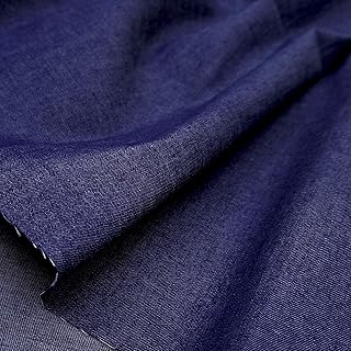 Sponsored Ad - 5OZ Cotton Denim Fabric for Sewing 55 Inches Width Entelare(Deep Blue 1Yard)