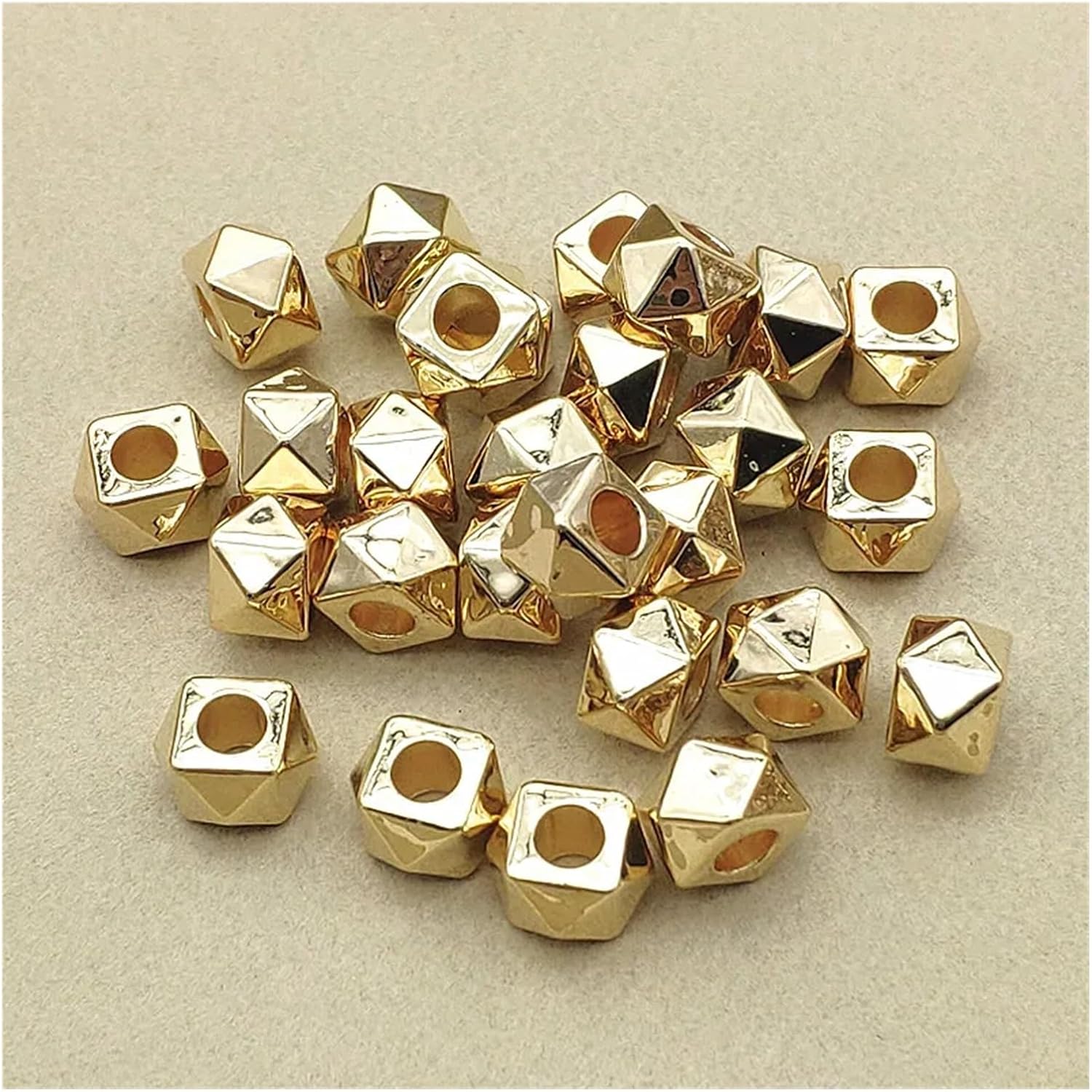WENHA(小さな店) 13x8mm 500個 エフェクトインターバルキューブスペースビーズ 手作りネックレスイヤリングDIYアクセ