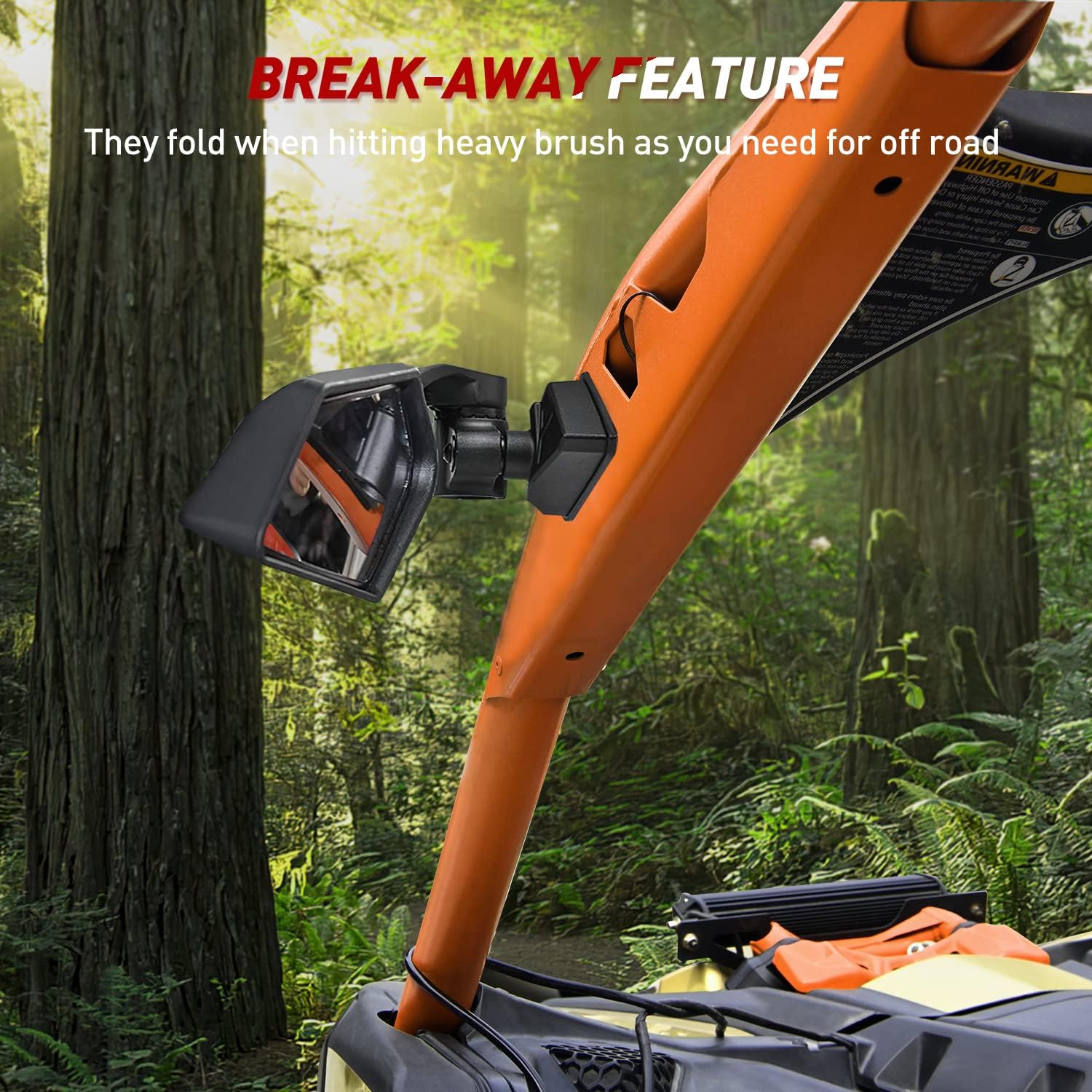 Frokom X3 Side Mirrors - Maverick X3 Compatible, Adjustable & Break Away Design