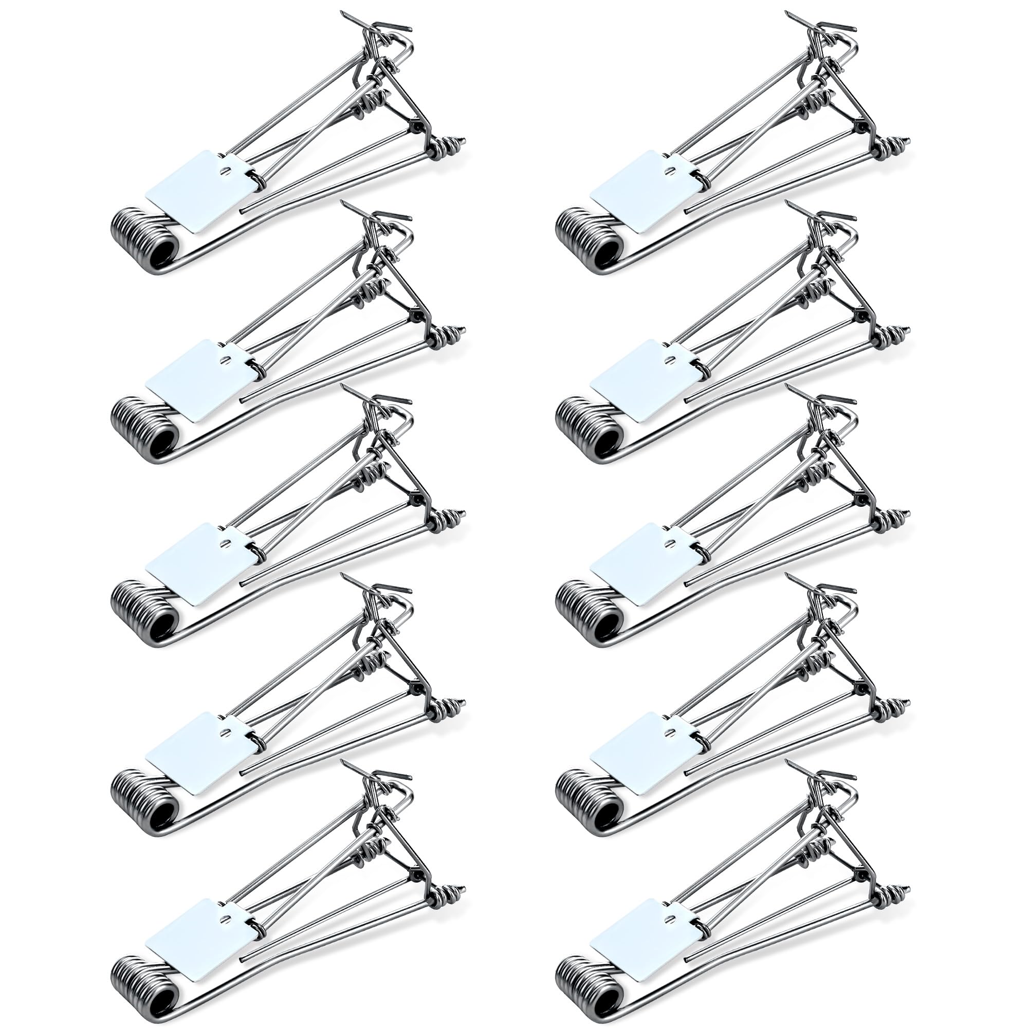 Easy Set Outdoor Gopher Trap Weather-Resistant Gopher Traps Reusable Mole Vole Traps for Lawns Gardens Ranches, High Catch Rates, Safe, 10 Pack, Silver