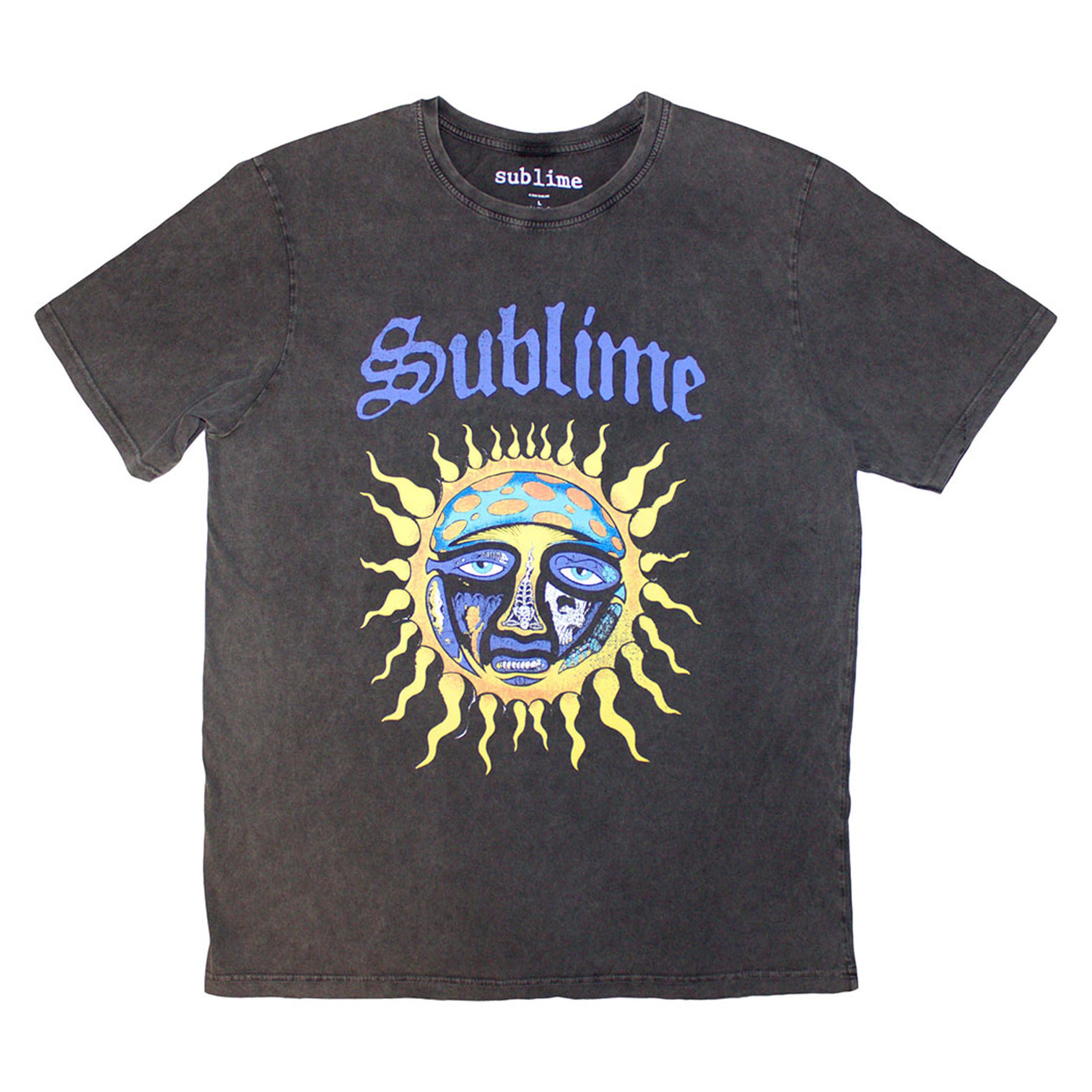 Rock Off T Shirt Sublime Sun Band Logo Stone Wash