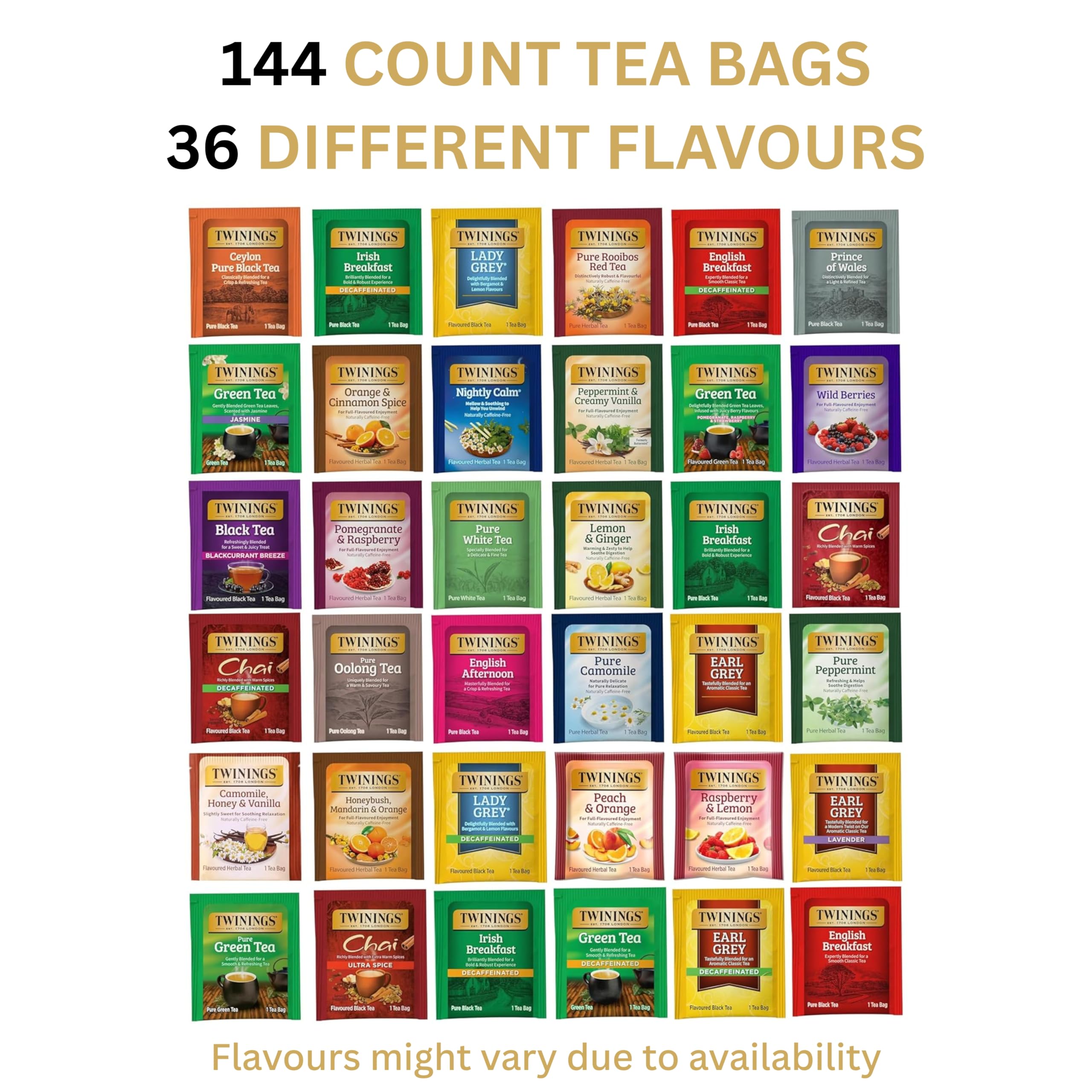 Amazon.com : Twinings Tea Bags Sampler Assortment Variety Pack