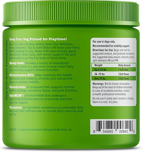 Miniatura 6 de Zesty Paws Mobility Bites - Suplemento para articulaciones para perros, masticables suaves con glucosamina para perros, condroitina y MSM +