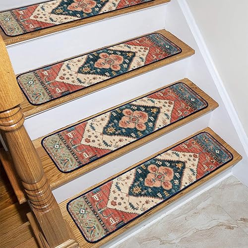 Miniatura 8 de OJIA Alfombra extra antideslizante, 30 x 8 pulgadas, para interiores, para escalones de madera, para perros, niños y ancianos, con parte trasera de