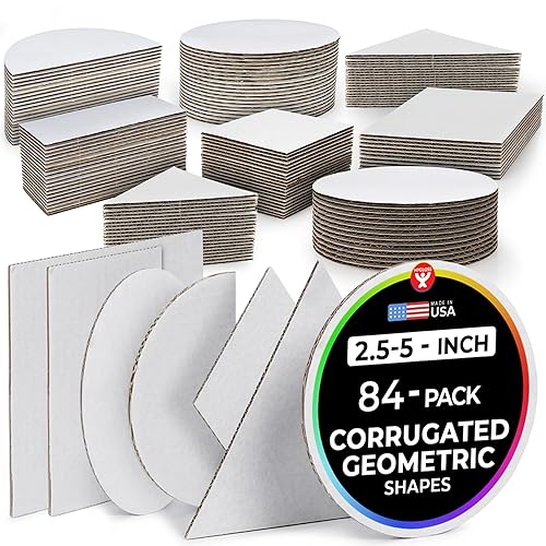 Hygloss Products Corrugated Geometric Shapes Ideal Arts and Crafts-Good for