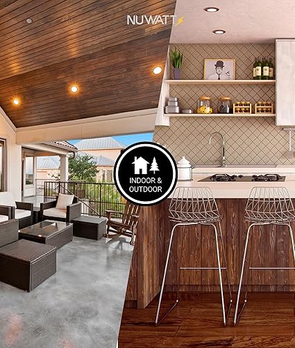 Miniatura 7 de NUWATT Paquete de 12 luces LED empotrables de bronce ultrafinas de 6 pulgadas, 5CCT 2700K3000K3500K4000K5000K seleccionable, alto brillo 1050