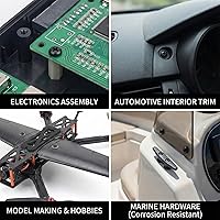 Vista 6 de NACX M3 x 0.236 in Negro Pan Cabeza Redonda Nylon Máquina Tornillo Tornillo Sujetador, Phillips Drive, 250Pcs