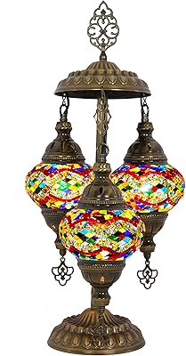DEEX 3 Globes Turkish Oroccan Osaic Boheian Table Desk Bedside
