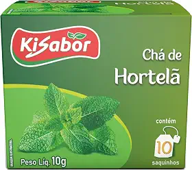 Kisabor, Chá de Hortelã, Para infusão, 10 Gramas com 10 Saquinhos