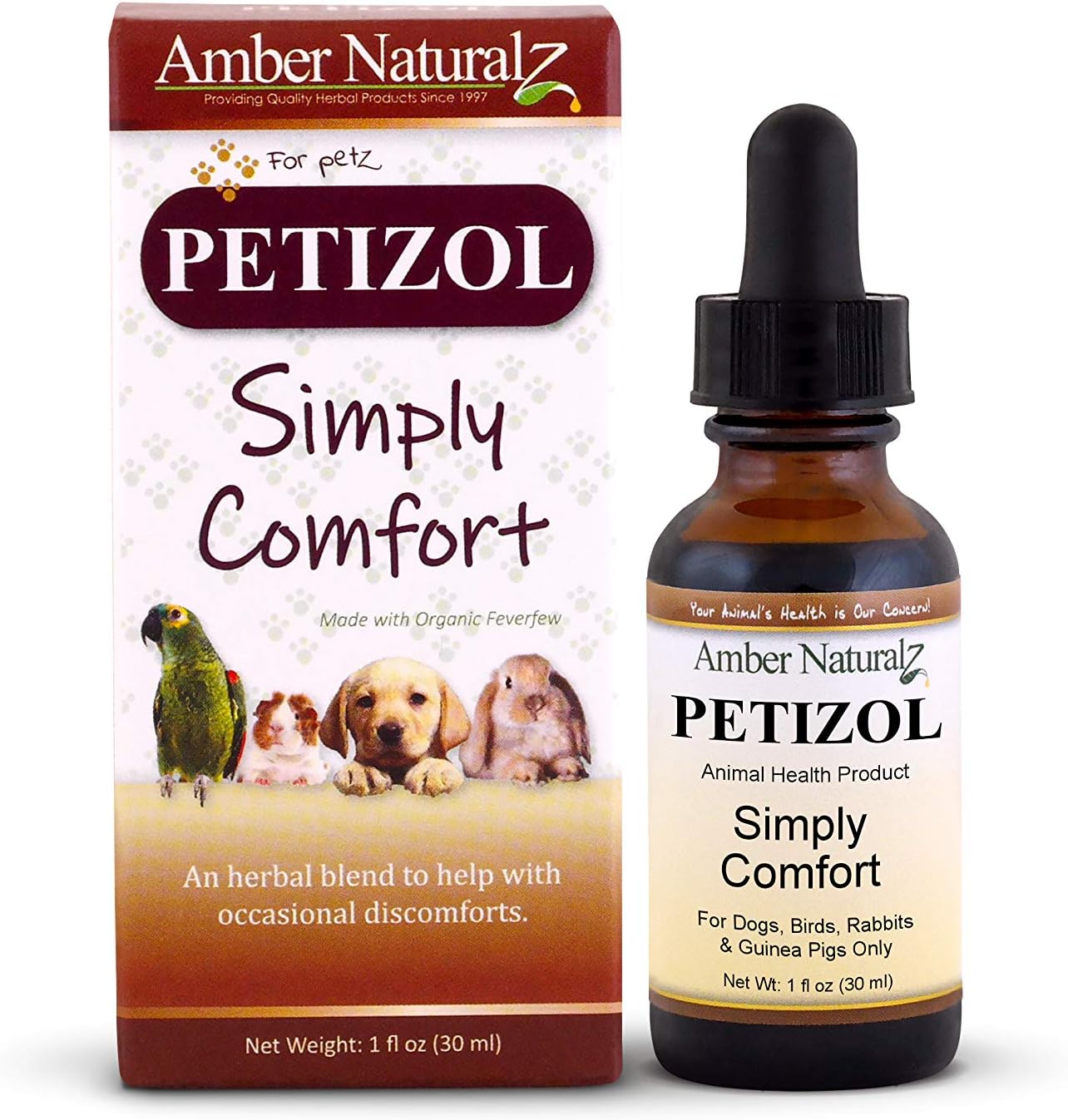 Amber NaturalZ - PETIZOL - Simply Comfort - for Petz - 1 Ounce